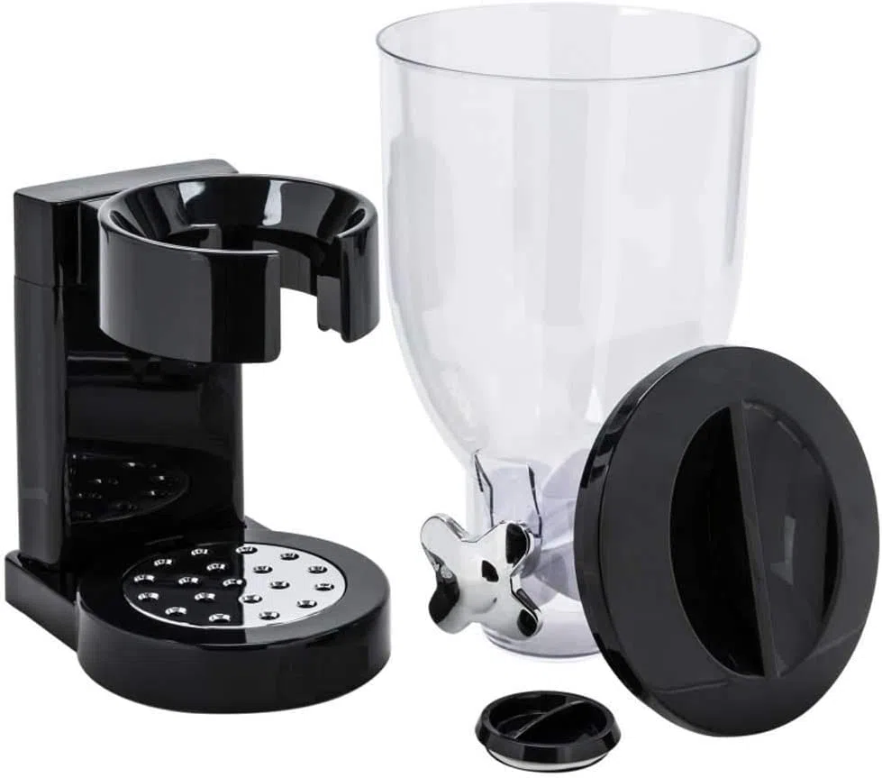 Generico Dispenser Cereali Singolo Dosatore Distributore Erogatore Storage Pasta Caramelle Dolci Frutta Secca con Rotella Contenitore da 3,5 lt e manopola dosatrici Interno
