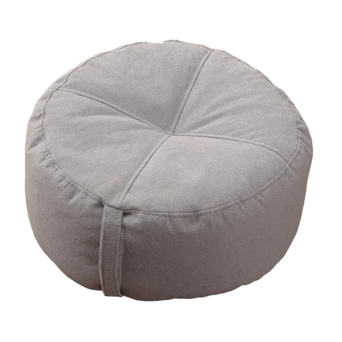 Cuscino Rotondo da Pavimento, Comodo Cuscino per Sedersi a Terra, Cuscino da Meditazione, Cuscino per Divano. Realizzato in Lino Resistente per Uso in, Grigio