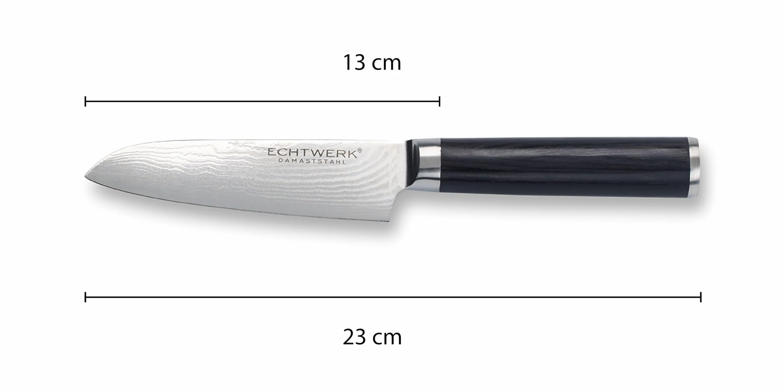 ECHTWERK Coltello Damasco, piccolo coltello santoku, coltello tradizionale giapponese, coltello da chef, coltello da cucina, lama affilata per tagli precisi di carne, pesce e verdure