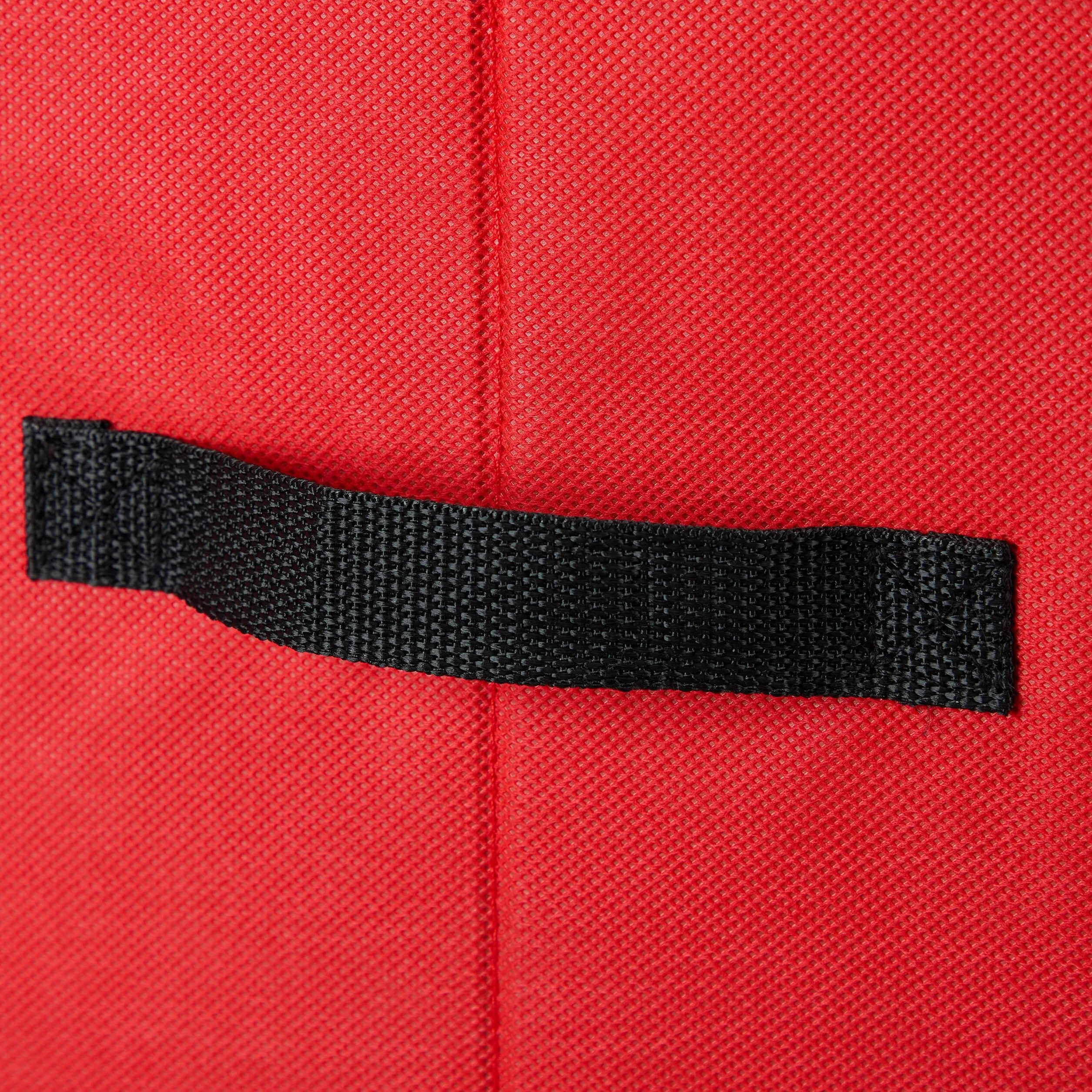 Relaxdays Scatola per Palline di Natale, Borsa Porta Palle, Addobbi Natalizi, 128 Scomparti, 30,5x62x30,5 cm, Rosso Nero