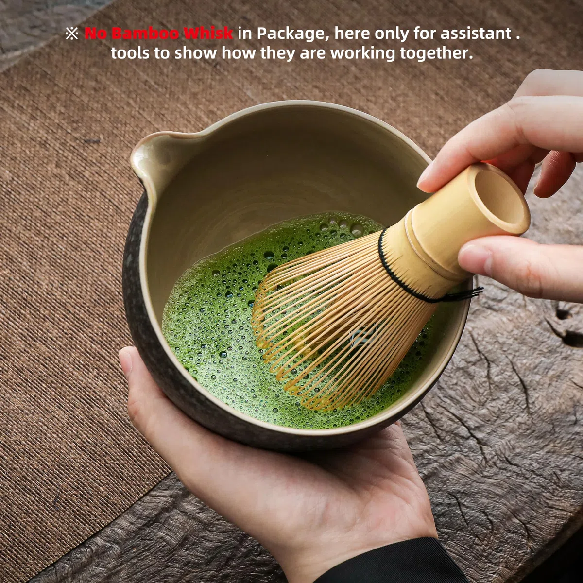TEANAGOO Giapponese naturale Rock Texture Matcha Chawan con frusta Rest, 1 oz. K17, Lt. Grigio, Matcha Tea Bowl, Ciotola di ceramica, Ciotole di tè per Matcha, Ceramica Matcha Bowl