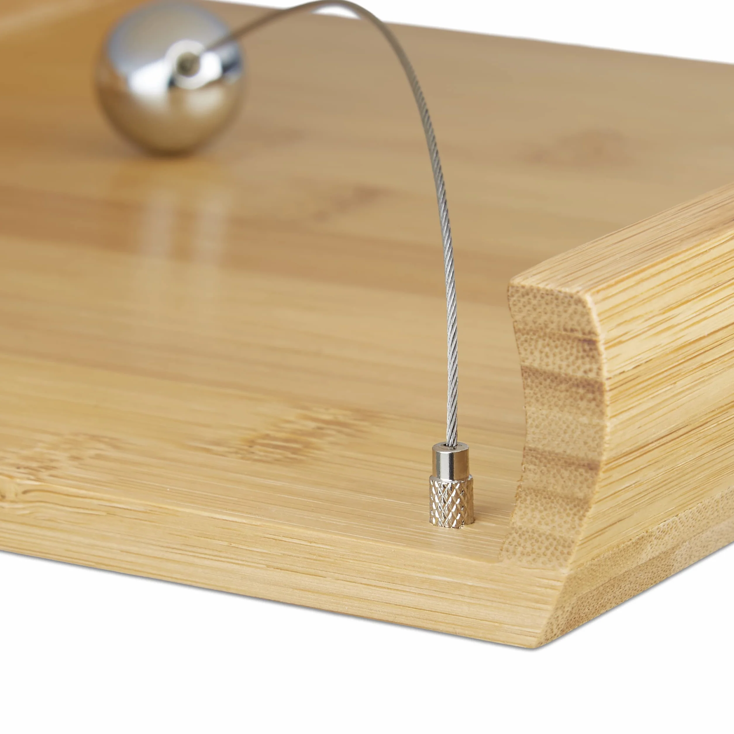 Relaxdays Portatovaglioli in Bambù, Sfera come Peso, in Legno, Porta Salviette da Tavolo, HLP 3,7x21,7x21,7 cm, naturale