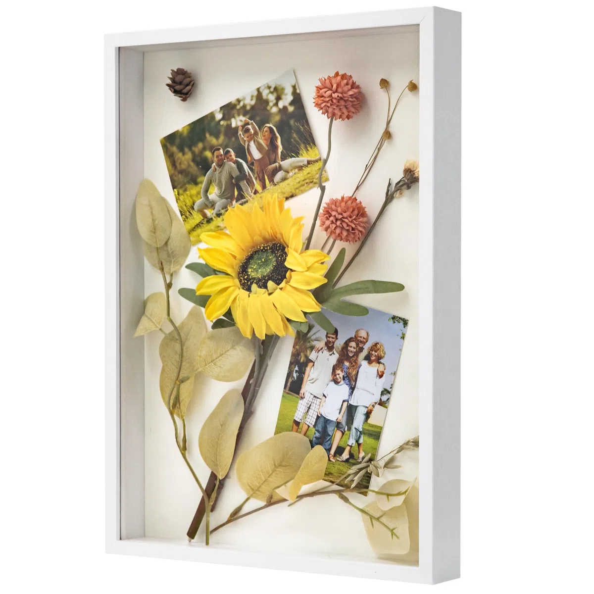 WISYOK Cornice Profonda A3, 43,5 x 31 x 4,5 cm, 3D Ombra Profonda Box per Oggetti, Fiore, Regali, Souvenir (Bianco)