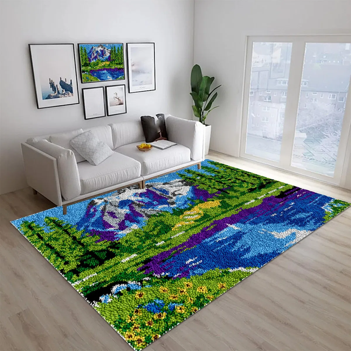 Kit Gancio a chiavistello Tappeto Fai da Te Tappeto Kit da Ricamo Kit Gancio Latch Tappeto Fare Realizzazione Tappeti Kit Kit Tappetini di 3D Grandi Dimensioni Fatti A Mano 69 x 102 cm