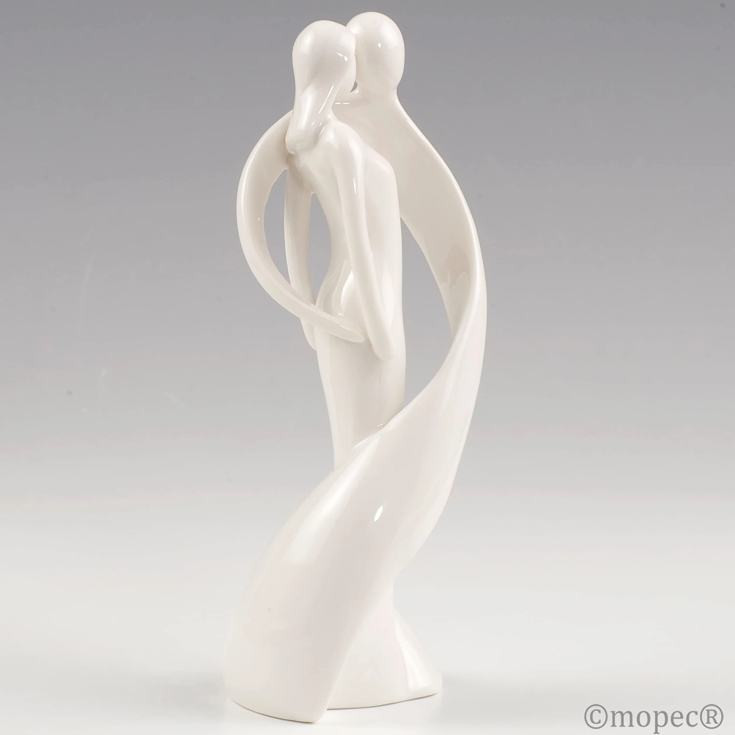 Mopec Y573 – Statuetta di Porcellana, Motivo sposi, Stile affusolato, Confezione da 1