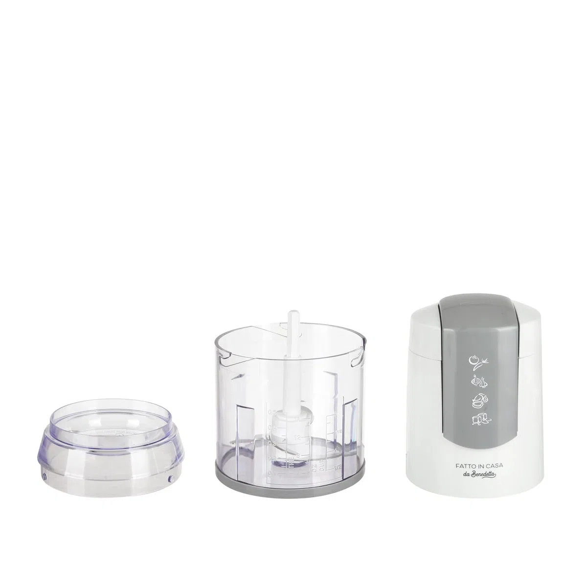 Fatto in Casa da Benedetta – Tritatutto elettrico da Cucina (2 Velocità) con 4 Lame in Acciaio Inox e Ciotola con Capienza extra-large da 500 ml, Potenza 500 W