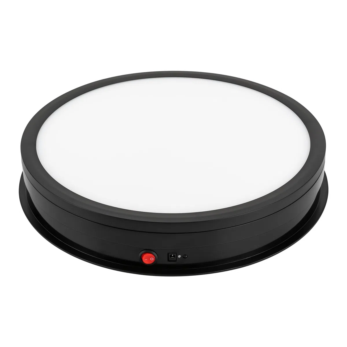 Supporto girevole per presentazione, piatto girevole elettrico girevole a 360°, 42 cm, con telecomando, luce LED per gioielli, dispositivi digitali, presentazione del modello