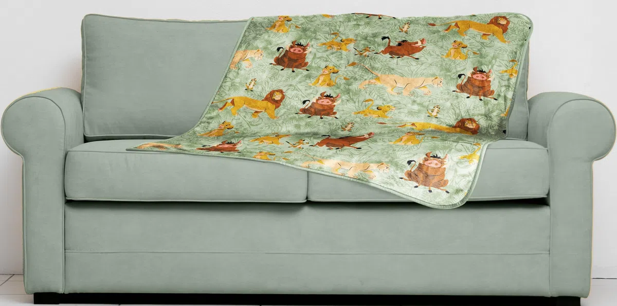 Disney - Coperta in pile super morbido e leggero, motivo: Re Leone, misure 101,2 x 127,2 cm, con Simba