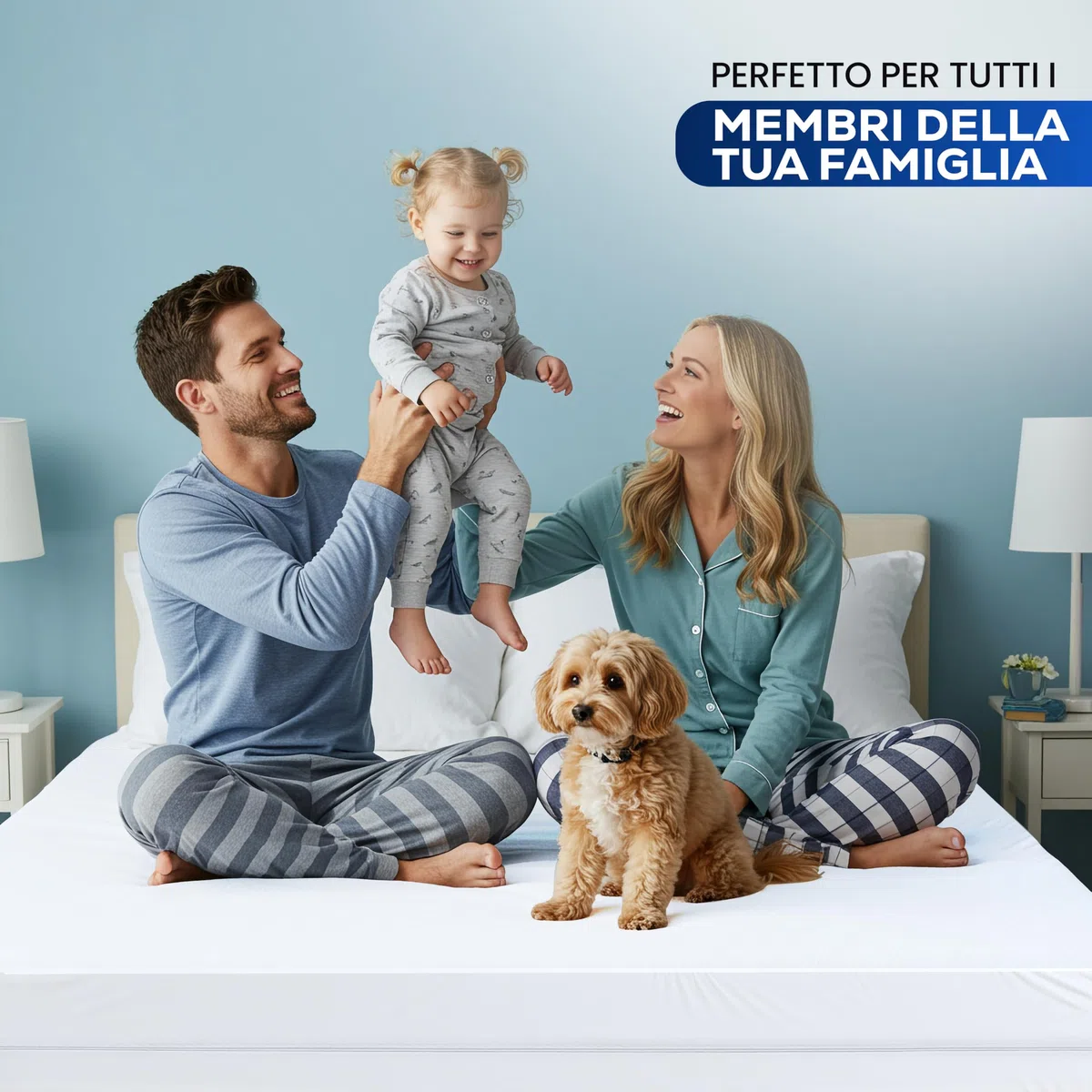 Utopia Bedding Coprimaterasso Impermeabile (160 x 190 x 20 cm), Coprimaterasso con Cerniera, Protegge Dagli Acari Della Polvere e Dalle Cimici dei Letti, Bianco