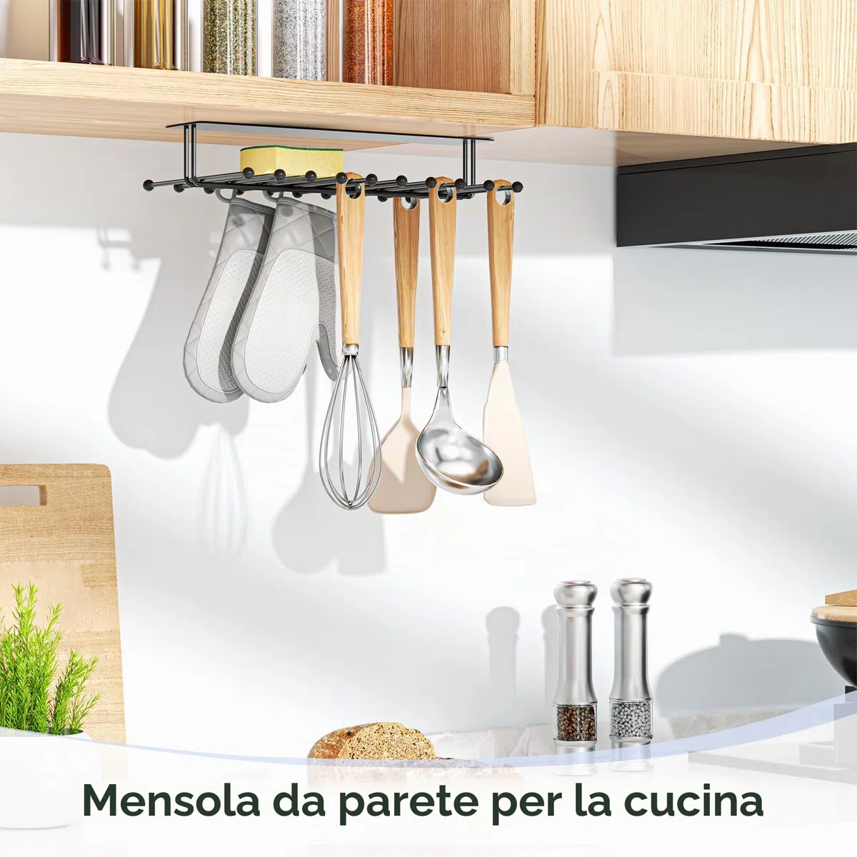 Portacravatte da Armadio, Porta Cravatte da Parete Adesivo, Porta Cinture da Armadio con 20 Ganci per Organizzare e Conservare Cravatte, Organizer per Cravatte da Uomo e Cinture, fermacravatta