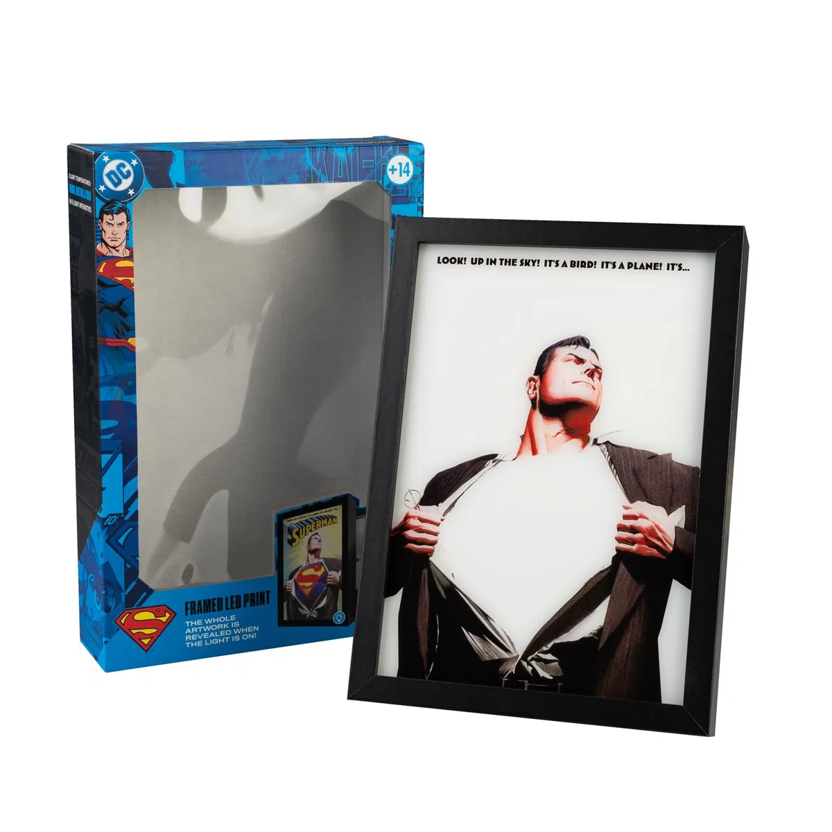 Grupo Erik: Quadro LED DC Comic Superman Lamina decorativa Illuminata per cameretta ragazza, stanza bambine/Decorazione Superman Ufficiale Gadget