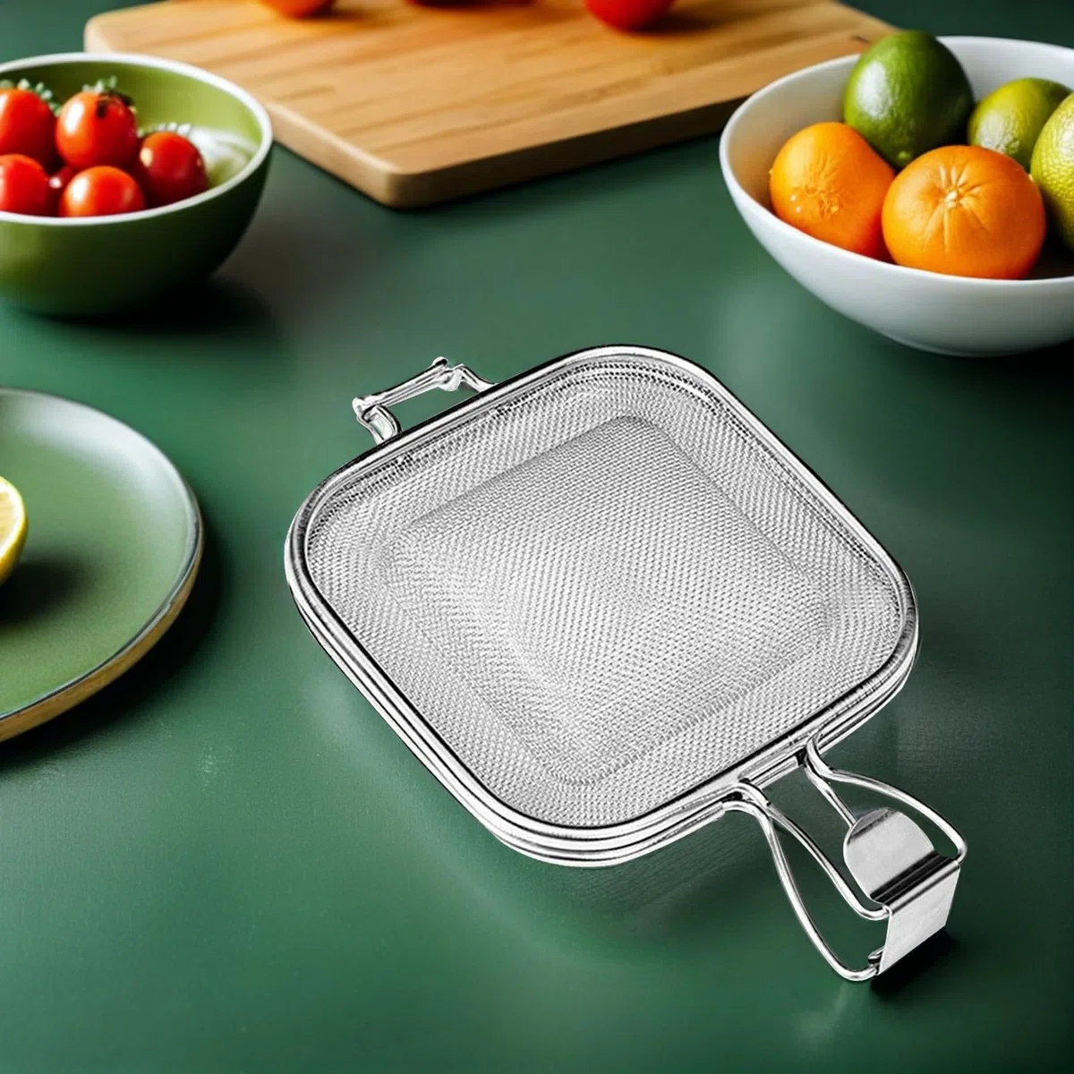 Hemobllo Pinza per Tostare Sandwich in Acciaio Inossidabile Bordi Arrotondati, Resistente per Forno e Barbecue, Strumento la Cottura del Pane