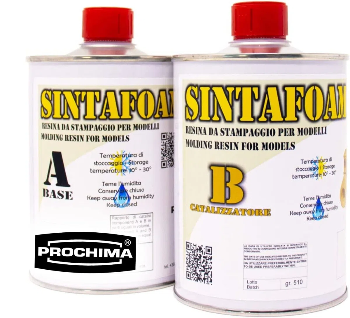 Resina poliuretanica Sintafoam, prototipazione, modellismo, Neutro A+B, 1 kg
