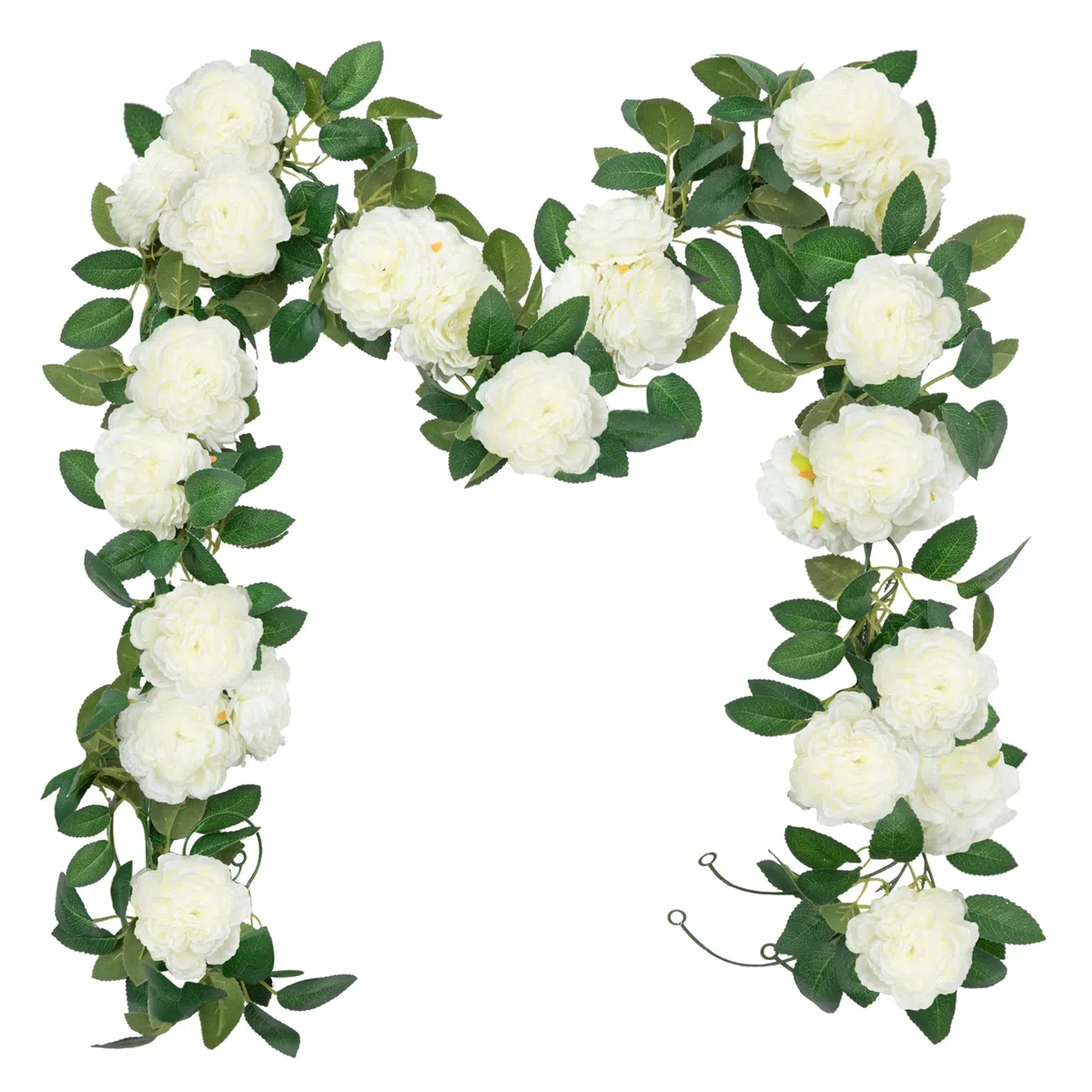 SHACOS 3 Pezzi da 200 cm Artificiale Ghirlanda Peonia Bianca Artificiale di Finta Seta Appesa Rattan Ghirlanda Simulazione Pianta Rampicante per Casa di Nozze Giardino Recinzione Decorazione Della