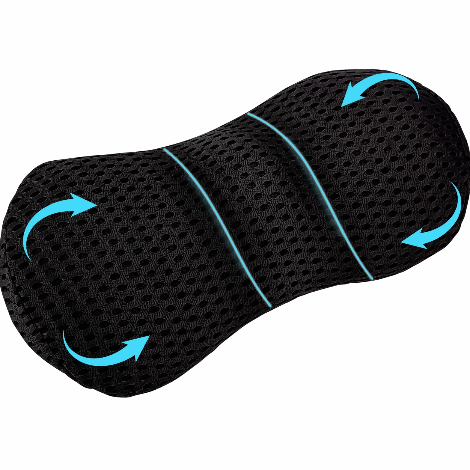 Cuscino Lombare, Cuscino Lombare Auto, Cuscino Schiena Sedia Ufficio, Supporto Lombare Letto, Cuscino di Supporto Lombare, per Auto, Sedia Ufficio, Divano, Supporto Lombare Letto.(nero)