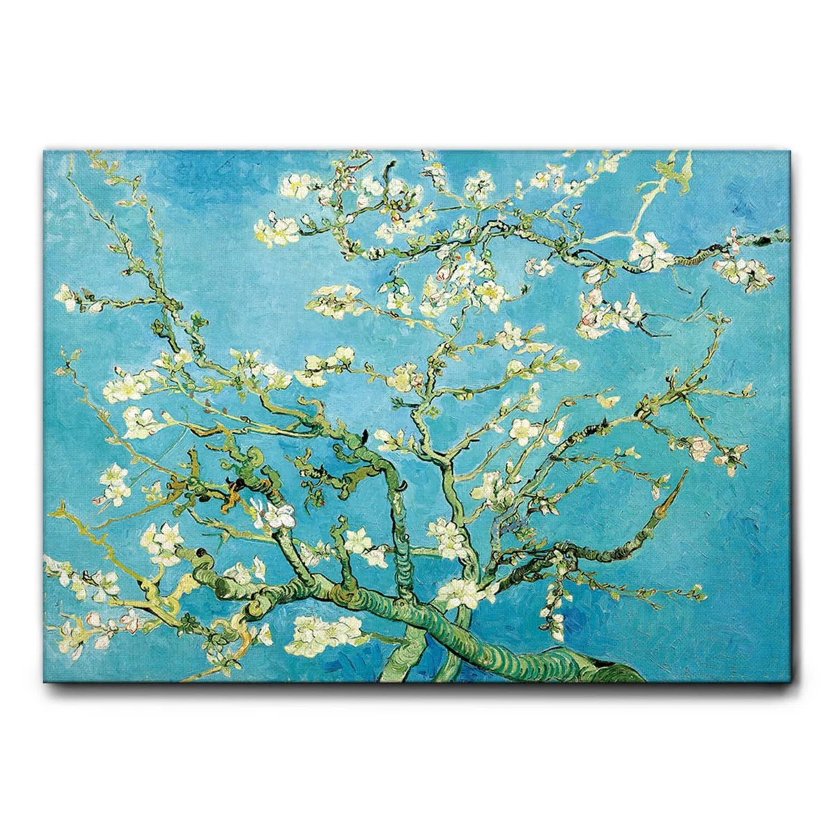 Giallobus - Quadro - Vincent Van Gogh - Fiori di mandorlo - Tela Canvas Telaio Standard - 100L x 70l cm - Pronto da appendere - Quadri moderni per la casa