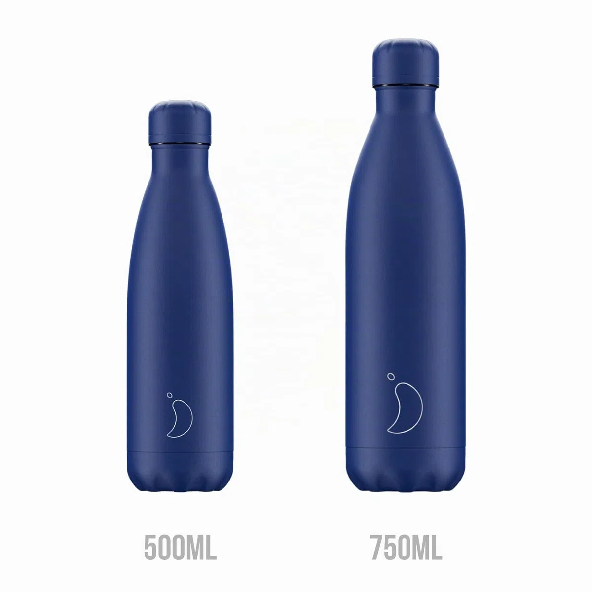 Chilly's Original Borraccia - Borraccia in Acciaio Inossidabile con Isolamento Sottovuoto, Riutilizzabile, per Bevande Calde e Fredde - A Prova di Perdite, Senza Condensa - Matte - All Blue - 500ml