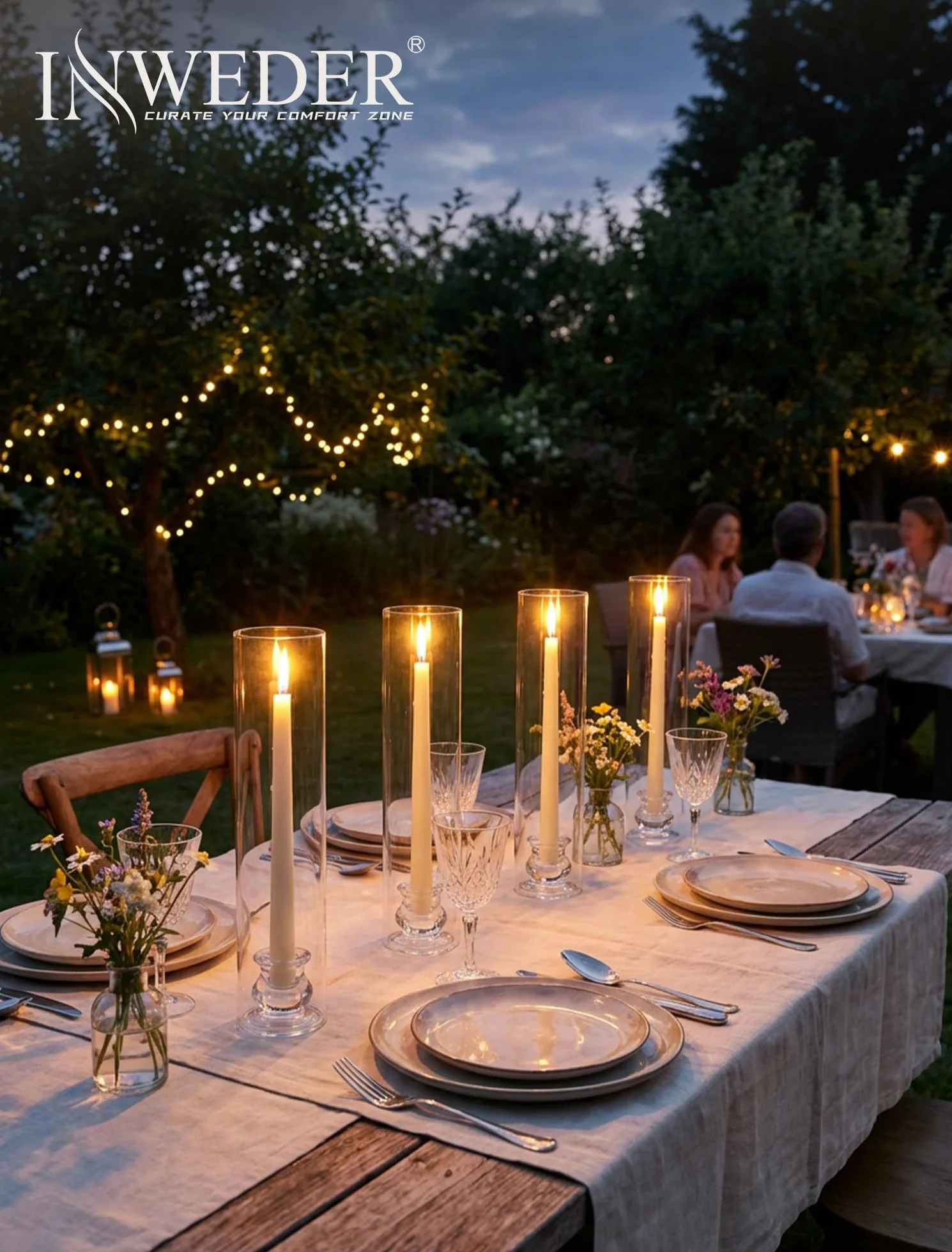 Portacandele in vetro Hurricane, alto 30,5 cm, con coperchio cilindrico antivento, trasparente, per matrimoni, feste, compleanni, Natale, decorazioni per la casa, set di 2