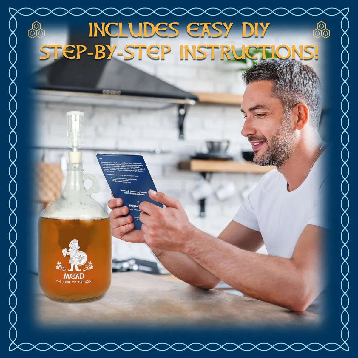 Jigger N' Dash Kit per la produzione di idromele, kit per la preparazione di idromele riutilizzabile fai da te, kit completo per la preparazione di idromele, kit completo per la preparazione di