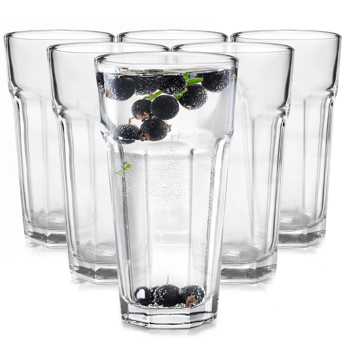 Glasmark Bicchierini da long drink, bicchieri highball, bicchieri da acqua, cocktail, perfetti per casa, ristoranti e feste, set di gassini, forma classica, set da 6, 320 ml