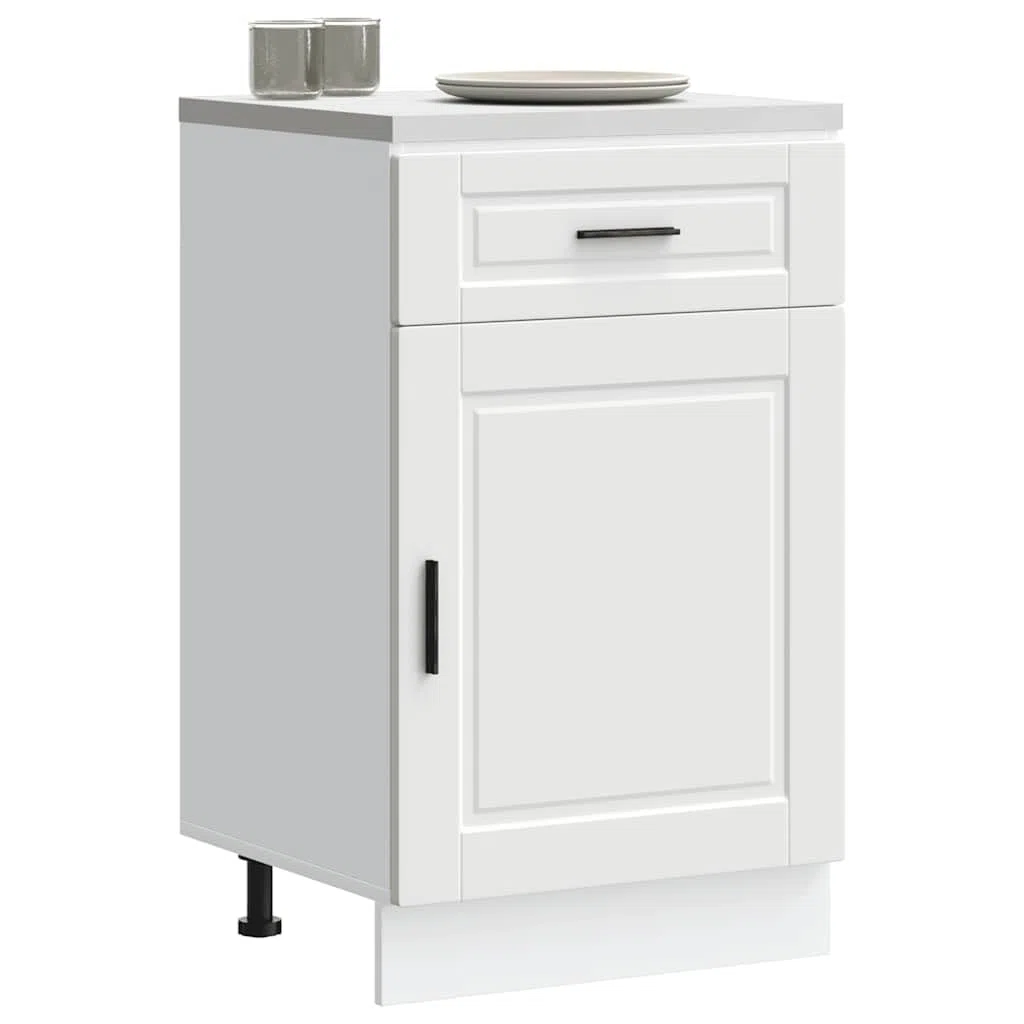 vidaXL Base da Cucina Porto Bianco in Legno Multistrato, Mobile Base lavello con cassetto, 50 x 46 x 81.5 cm