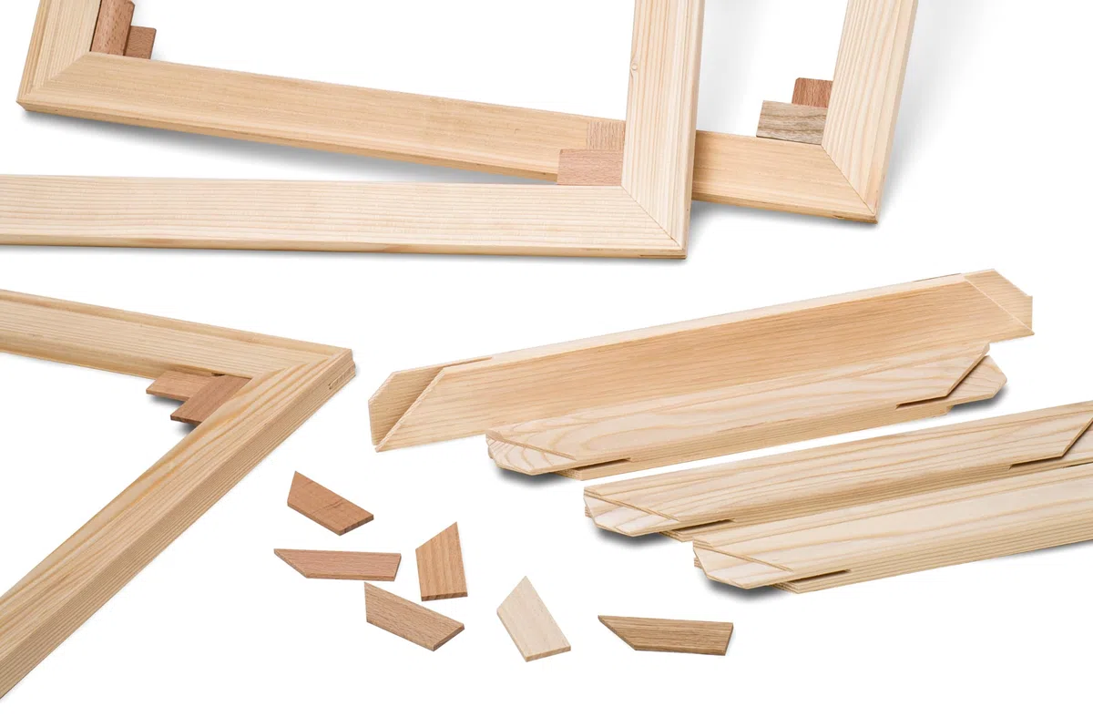 Telaio per Tela (50 x 70 cm) - Facile Montaggio e tensionamento Manuale, Include Cunei di Tensione, Robusto e Stabile, Ideale per artisti e pittori, Disponibile in Varie Dimensioni. Tela Non Inclusa.