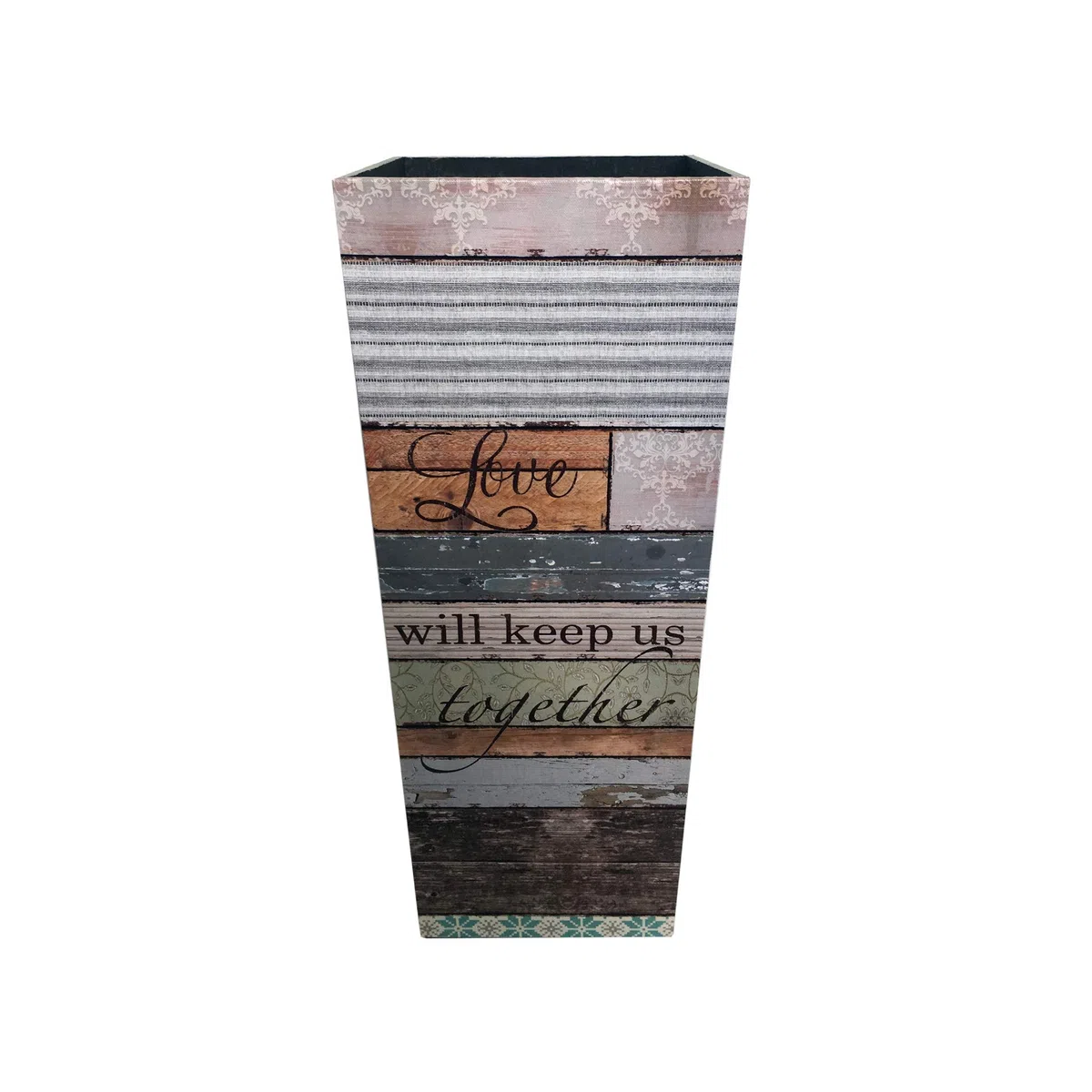 Rebecca Mobili Porta Bastoni da Passeggio, Porta Ombrello Vintage, Mdf Canvas, Marrone Beige, Arredamento Casa Ufficio - Misure: 50 x 20 x 20 cm (HxLxP) - Art. RE6389