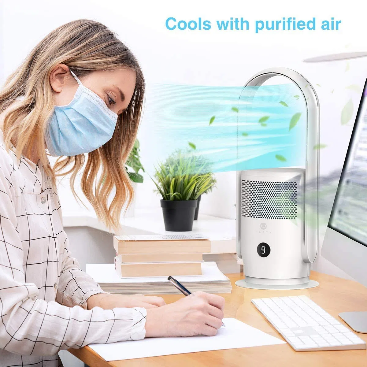 Filtro HEPA di Ricambio H13 per Purificatore D'aria per Ventilatore Senza Lama ULTTY, Filtro HEPA con Rivestimento Medico Accessori Originali per Ventilatori Modello CR020/CR021, Medio