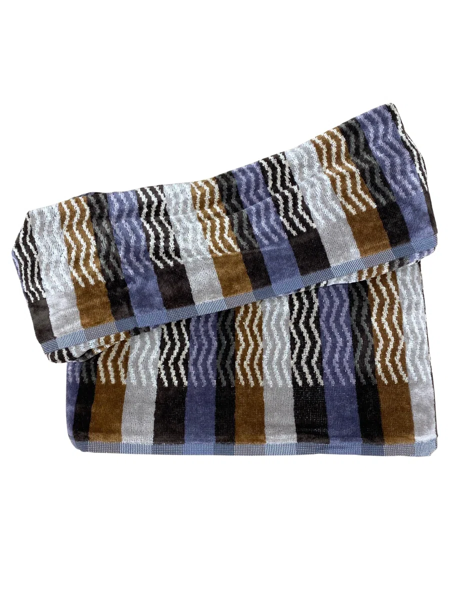 Carrara Coppia di Asciugamani 1+1 Velour all'Esterno e Spugna idrofila all'Interno Viso e ospite Art. Parigi (Marrone)