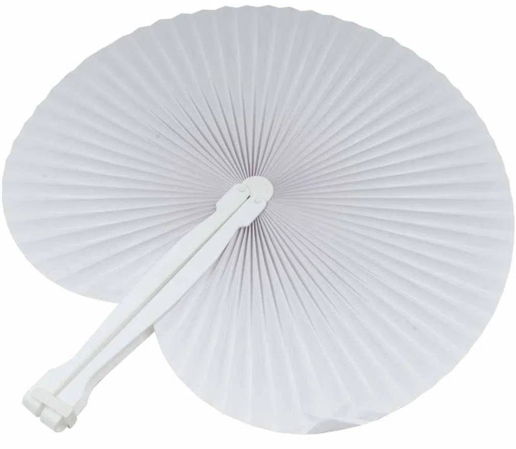 100 pezzi Ventaglio matrimonio segnaposto bomboniera wedding colore BIANCO