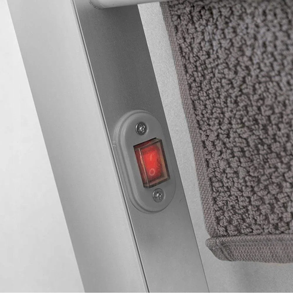 Bakaji Scaldasalviette Termoarredo Elettrico da Bagno 2in1 da Terra e Parete Asciugabiancheria Portasciugamani con Elementi in Alluminio Riscaldanti (6 elementi)