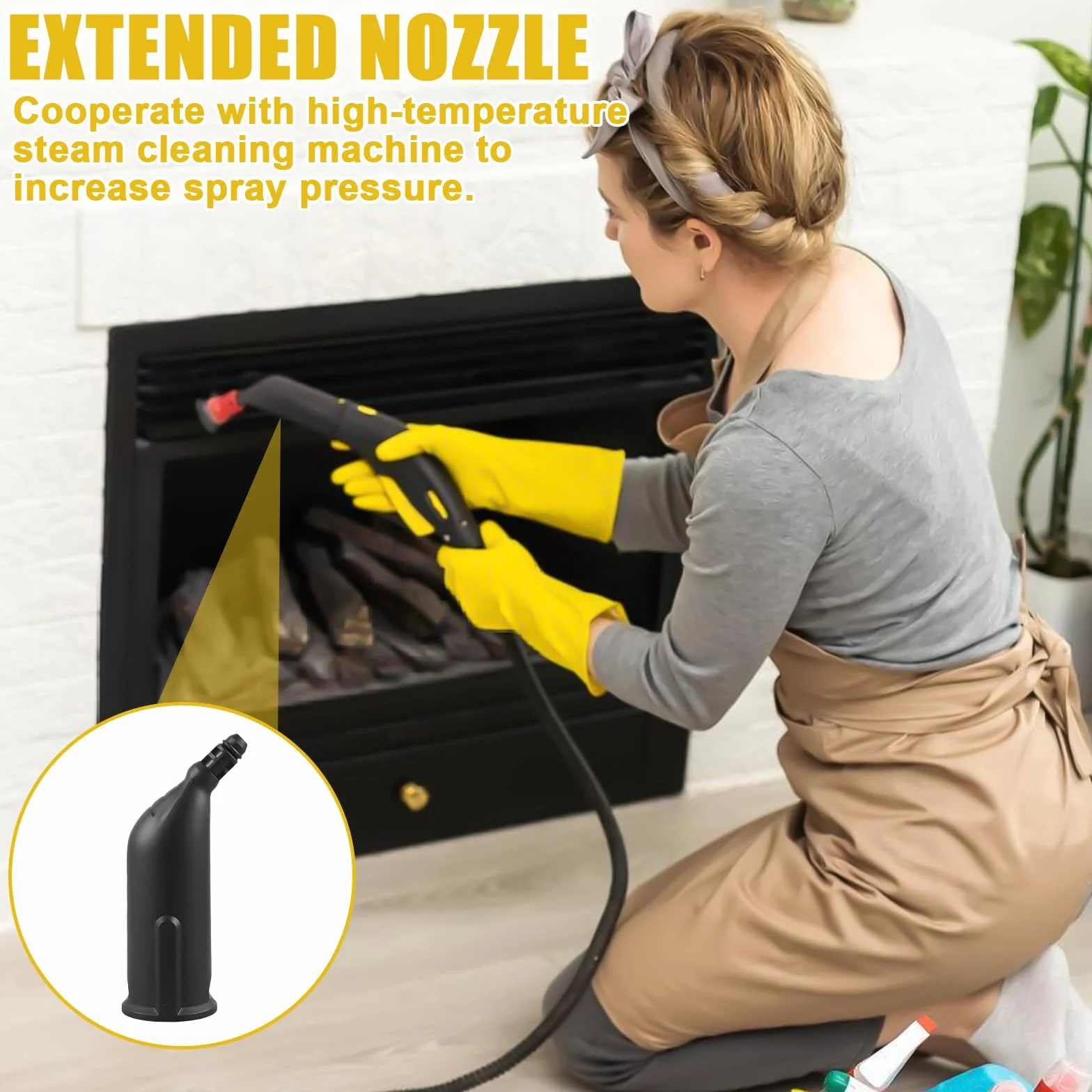 10 pezzi pulitore a vapore accessori per Kärcher, accessori per Kärcher SC1 SC2 SC3 SC4 SC5, accessori per pulitore a vapore Kärcher spazzola rotonda grande, spazzola per la pulizia, spazzole