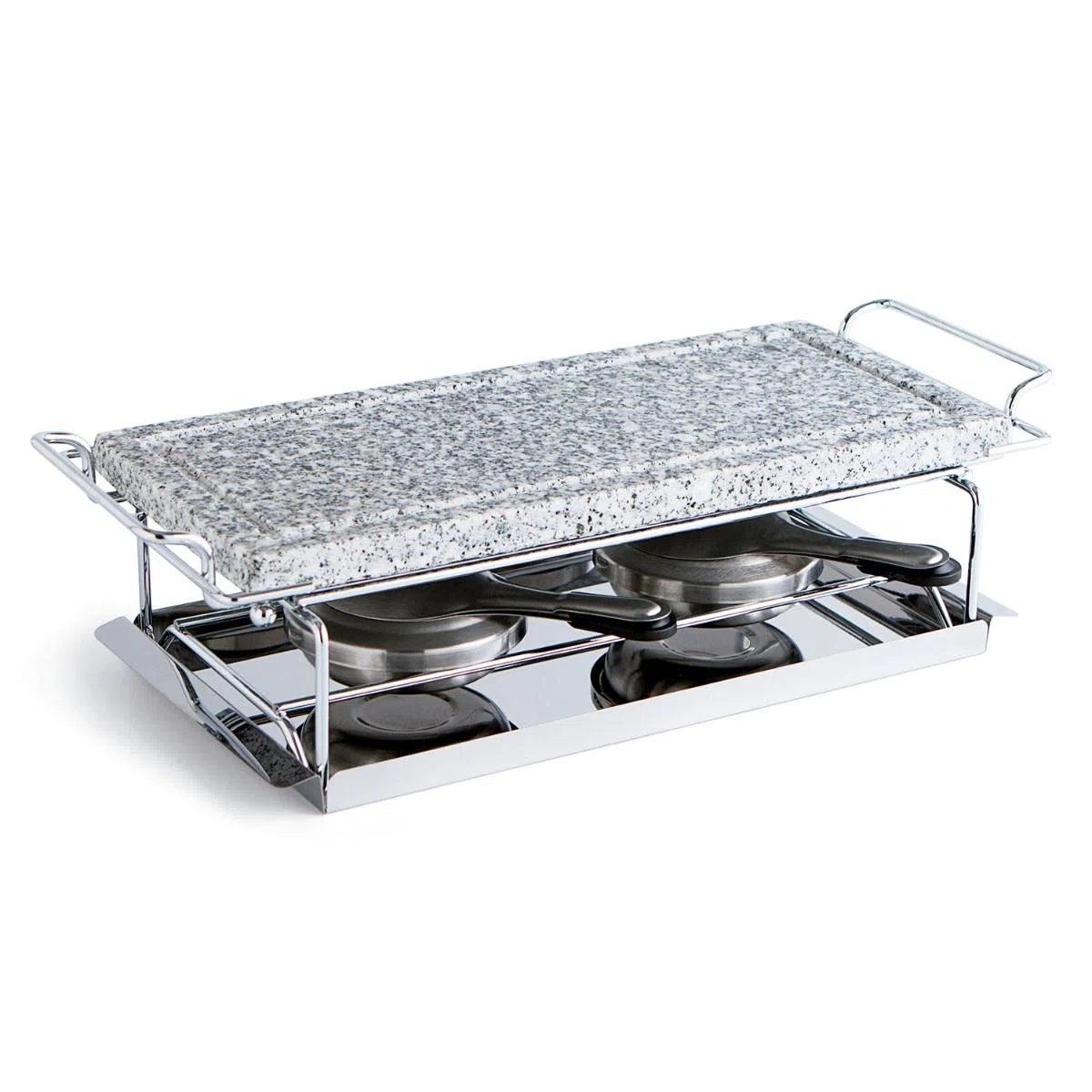 Quid Arbon – Set per Barbecue a Pietra con 2 fornelletti