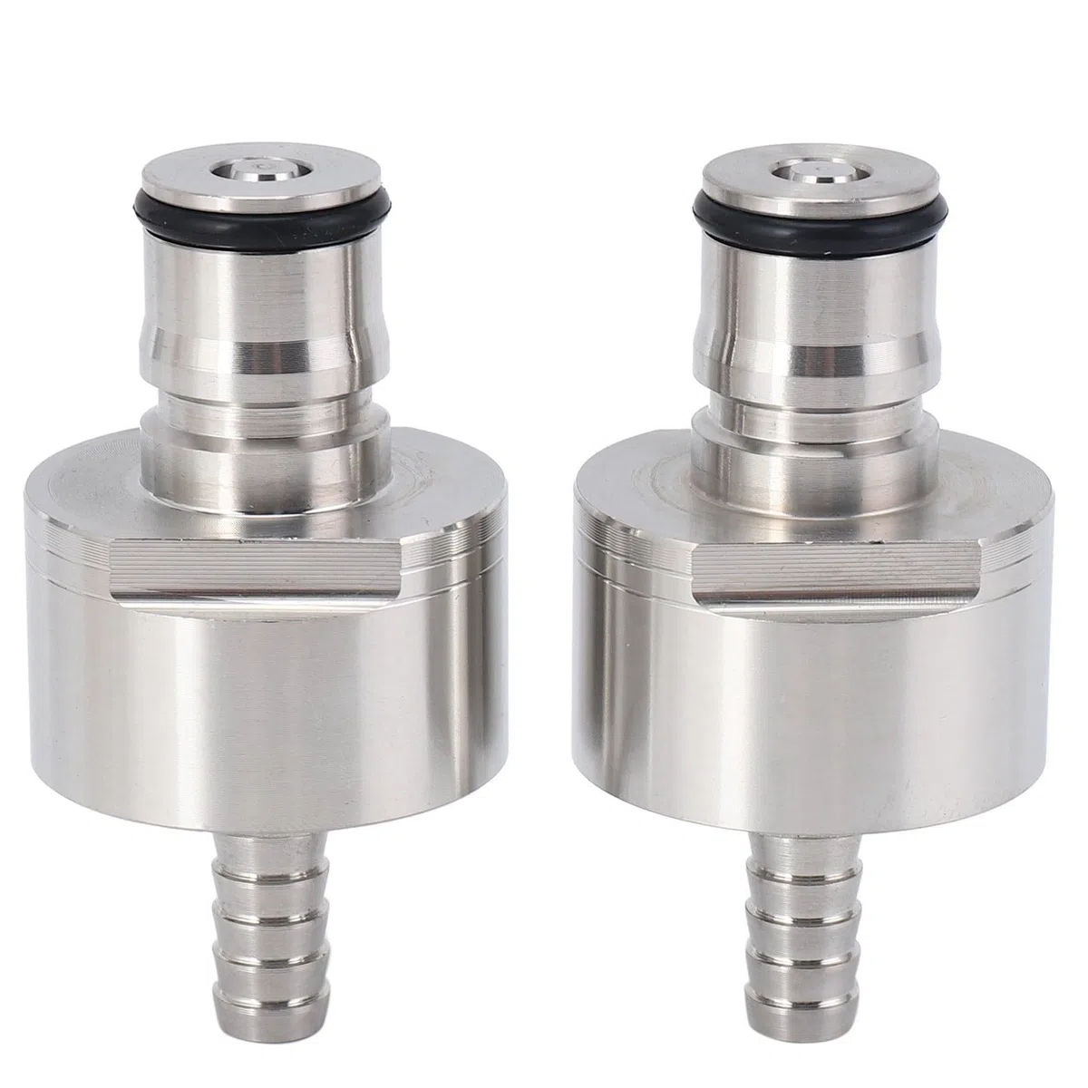 2 pezzi / saldatura 304 in acciaio carbonation Cap 5/16 Barb, Ball Lock, Fit Soft Drink PET Bottiglie, Homebrew Kegging