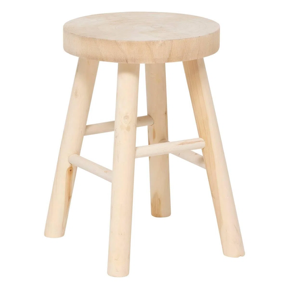 ATMOSPHERA CREATEUR D'INTERIEUR - Sgabello nyar in Paulownia Beige d28x41cm