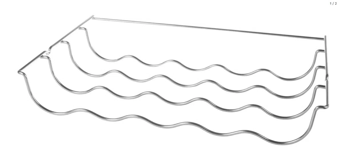 Scaffale cromato per bottiglie di vino, compatibile con frigorifero e congelatore Samsung