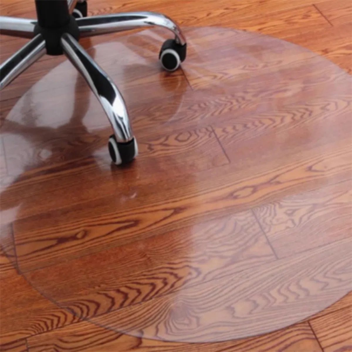 Tappetino Protezione Pavimento rotonda,Tappeto per Sedia da Ufficio in PVC,Tappeto Salvapavimento Protezione Parquet Trasparente,Tappeto Sedia Ufficio Antigraffio (2mm,60cm)