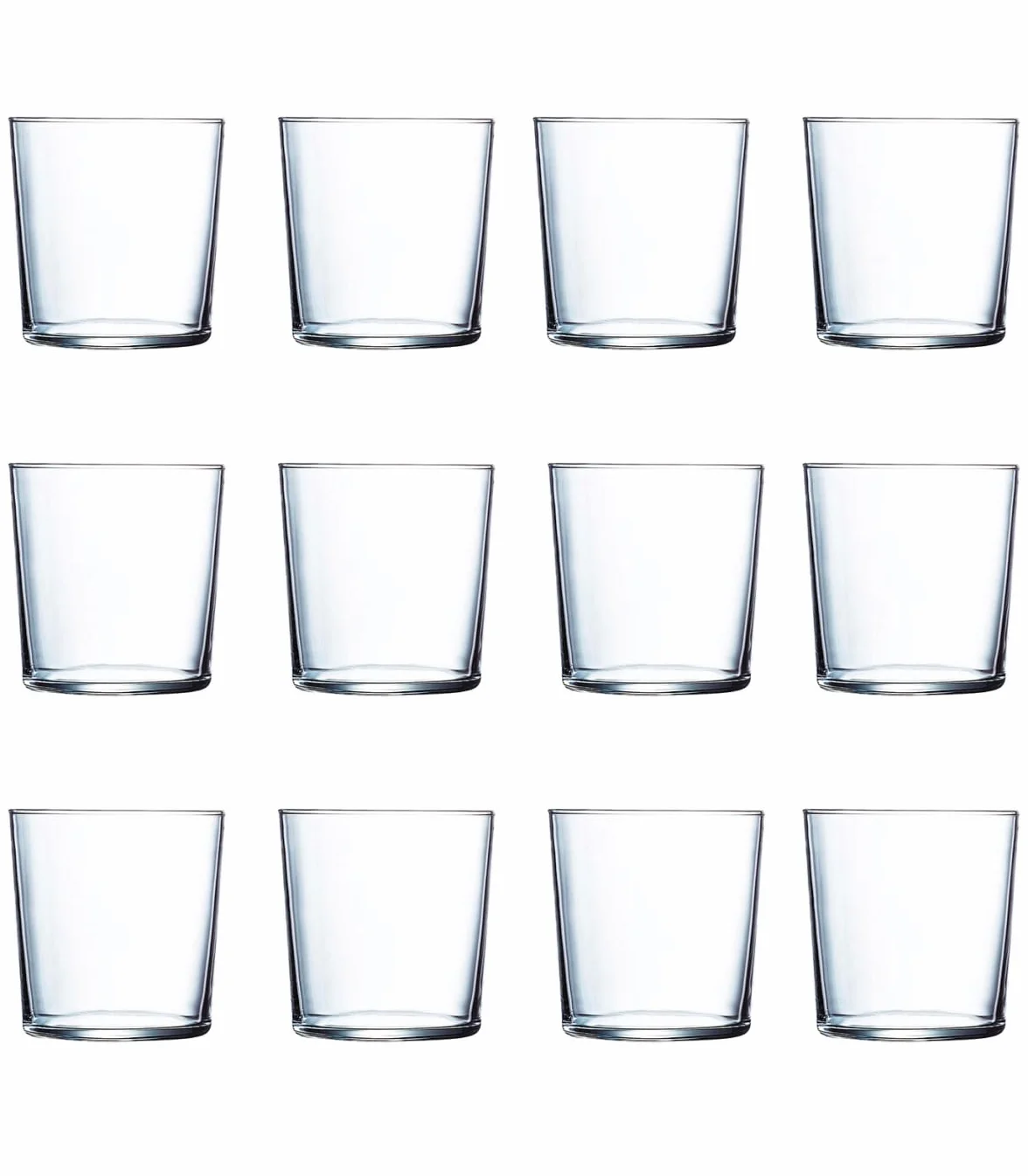 Acan Tradineur - Confezione da 12 bicchieri Ruta classici per acqua, bevande, cocktail, lavabili in lavastoviglie, 36 cl, 9 x 8,5 cm