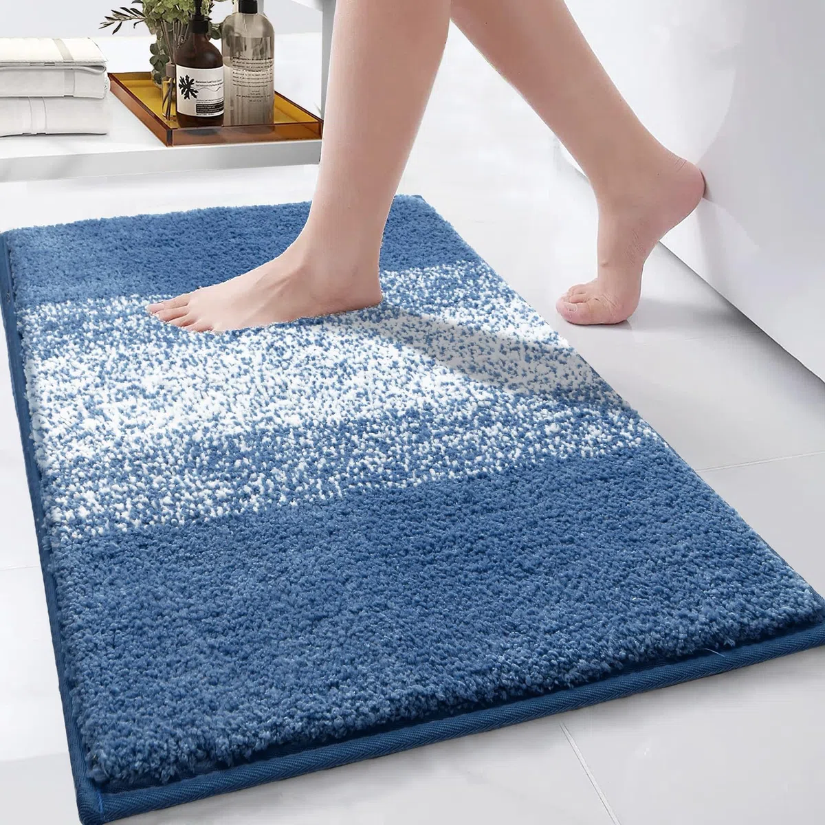 Enyhom Tappeti Bagno Antiscivolo 60 x 90 cm, Extra Morbido Tappeto da Bagno Lungo Assorbente Lavabile in Lavatrice, Moderni Tappetino Bagno in Microfibra Tappeto per Bagno, Soggiorno, Camera da letto