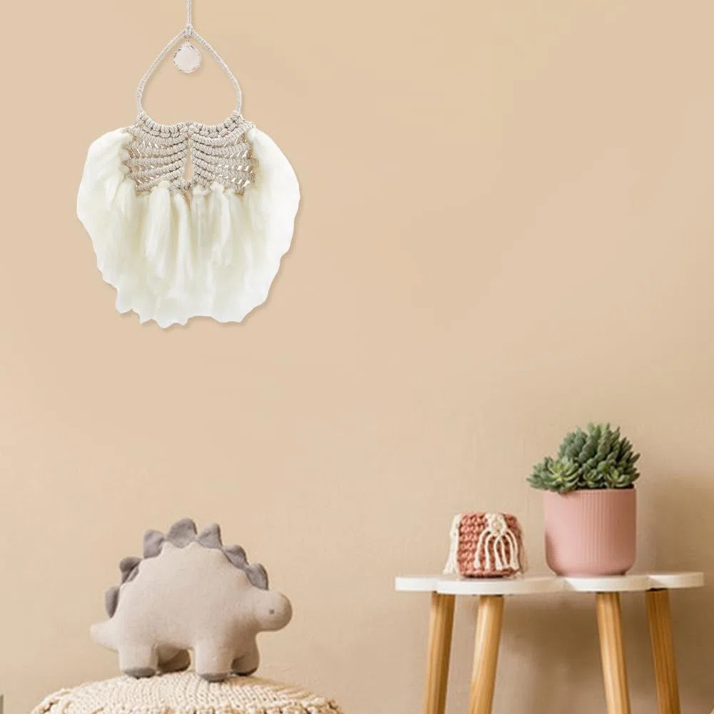 FREEBLOSS Kit fai da te macramè con ali d'angelo, macramè, decorazione da parete, macramè, kit macramè per principianti