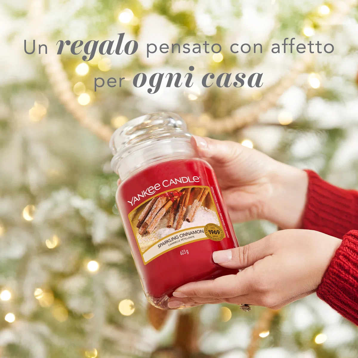 Yankee Candle Candela profumata in giara grande | Cannella Vivace | Durata Fino a 150 Ore
