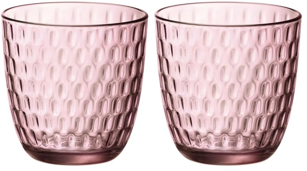 Bormioli Rocco Slot Set Bicchieri, Rosa, 6 unità (Confezione da 2)
