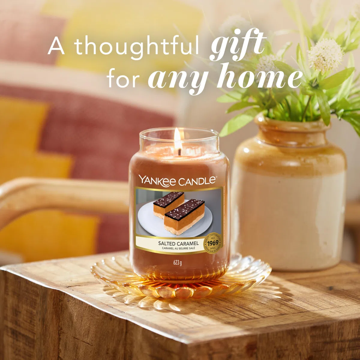 Yankee Candle Candela profumata | Candela in giara grande della Caramello Salato | Candele a lunga combustione: fino a 150 ore | Regali perfetti per le donne