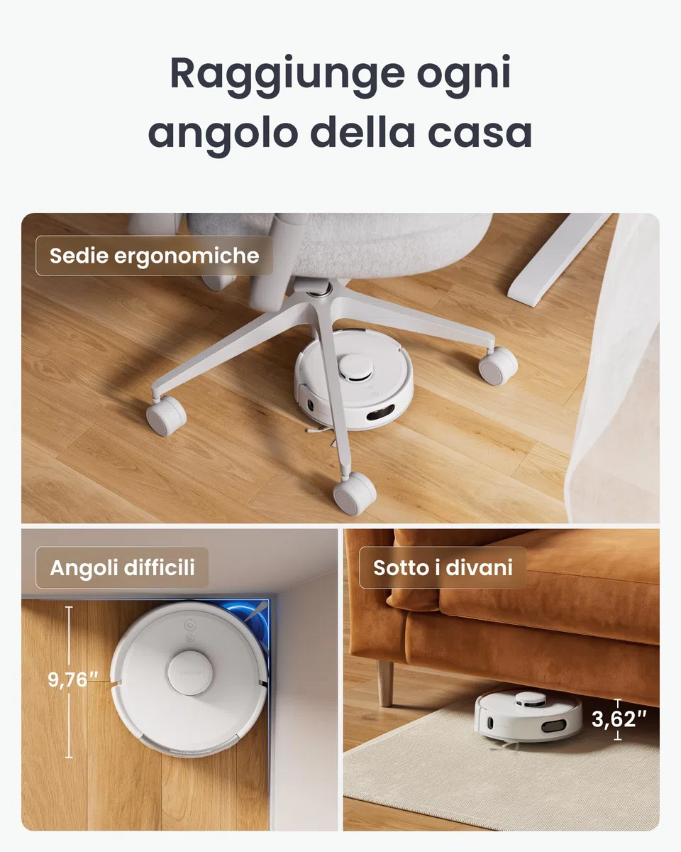 SwitchBot K11+ Robot aspirapolvere e lavapavimenti con Matter, 6.000 Pa, svuotamento automatico per 90 giorni, sistema LDS, ultra-sottile con 9 cm, compatibile con Apple Casa, Alexa e Google Home