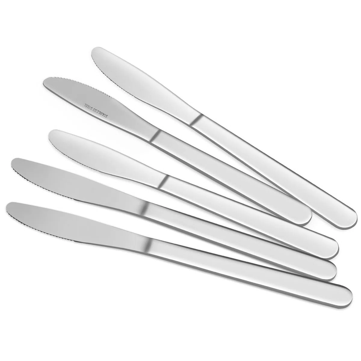 Coltello in acciaio inossidabile di qualità, confezione da 24 (8,3 pollici / 20,1 cm), lavabile in lavastoviglie, lucidatura a specchio, coltelli da cena per cucina domestica o ristorante