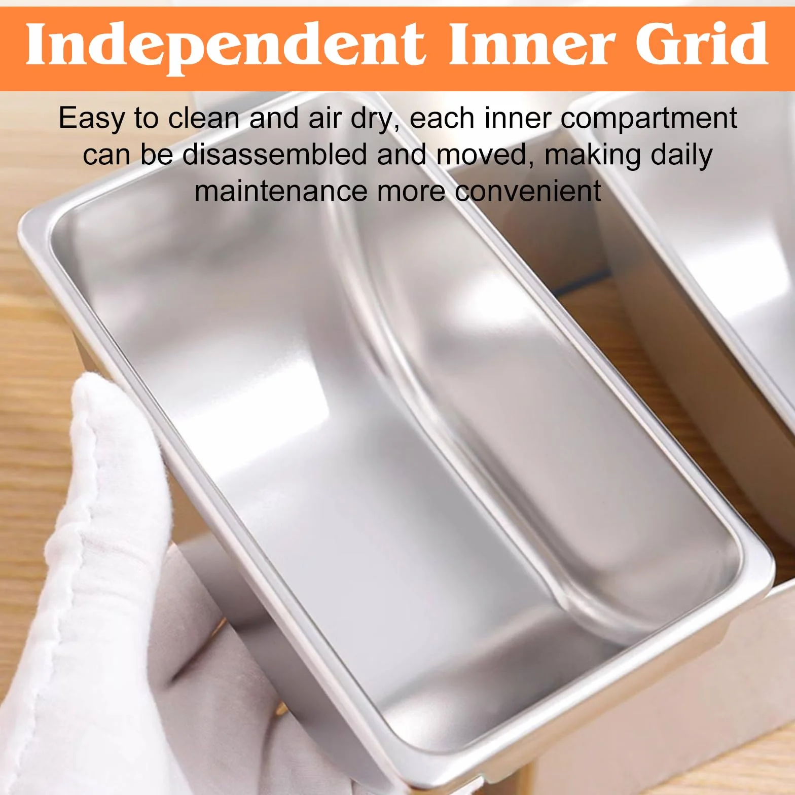 Contenitore per ingredienti in acciaio inox, 4 scomparti, 450 ml, con coperchio, 30 x 14 x 8 cm, per cocktail, spezie, barbecue, porta pizza, frutta, contenitore per alimenti per gastro cucina bar