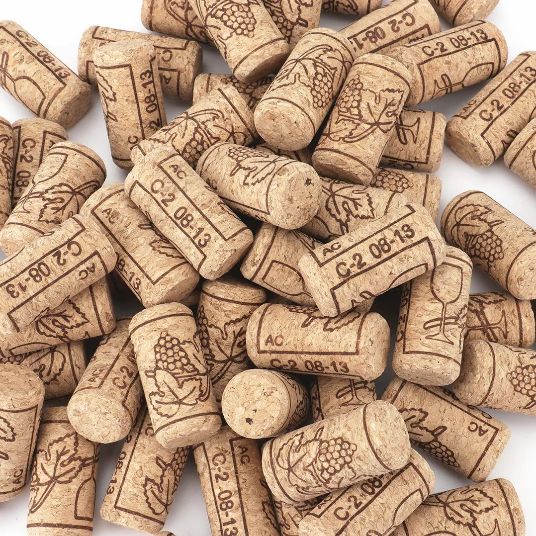 Lawei 100 pezzi Tappi di sughero naturale per vino in bottiglia, Tappi Naturali Sughero Fai da te tappi per bottiglie anche per tappare tappi, 22 x44 mm