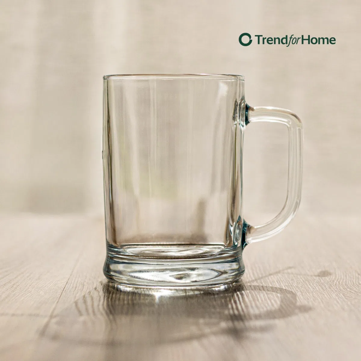 TREND FOR HOME Boccale Birra con Manico, 500 ml, Set da 6 Boccali Birra Set Bicchieri Birra Vetro Trasparente 0,5L, Lavabile in Lavastoviglie, Collezione Ulf