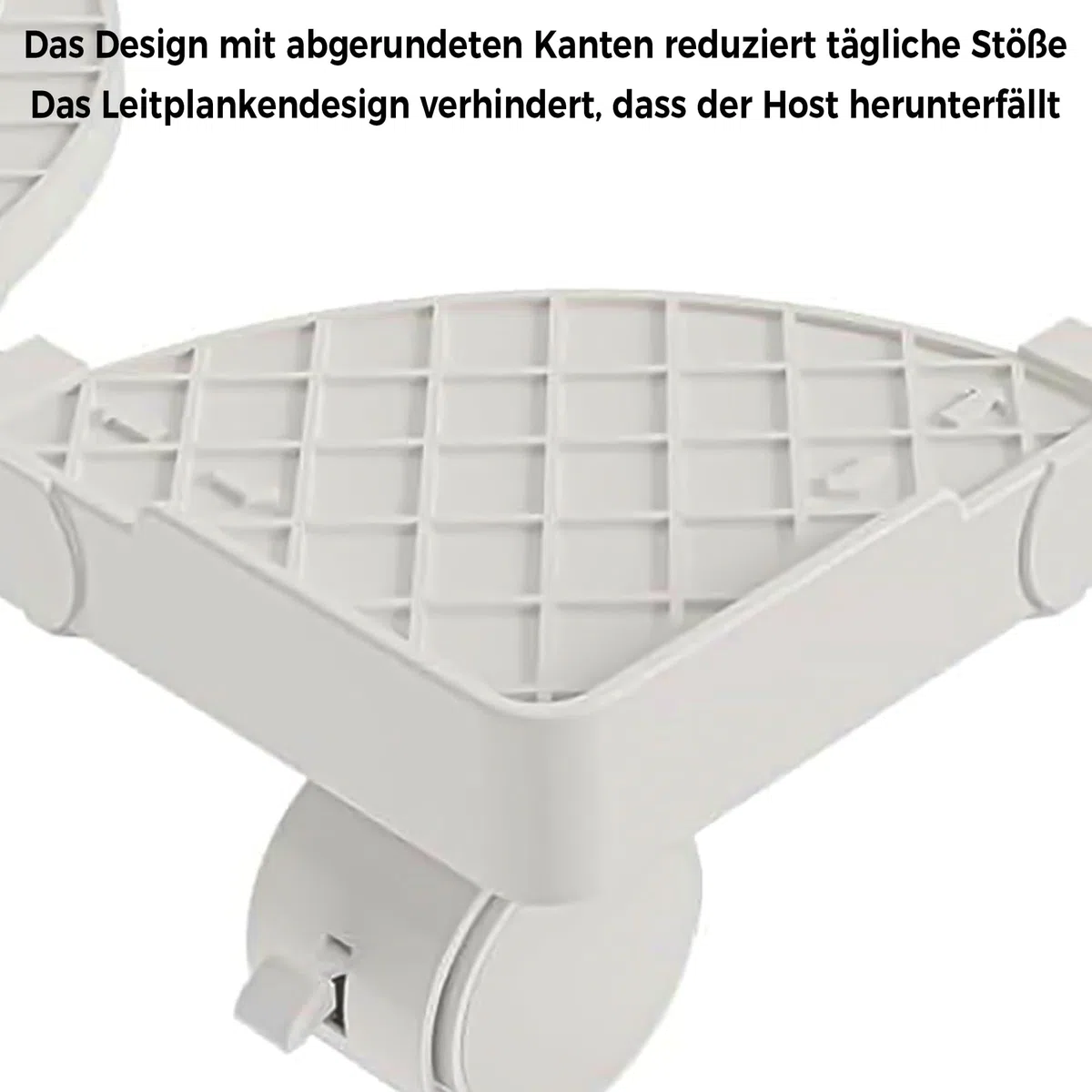Supporto PC Tower con Ruote Base Regolabile: Telaio in Metallo Robusto per Raffreddamento e Mobilità CPU – Per Lavoro da Casa (Bianco)