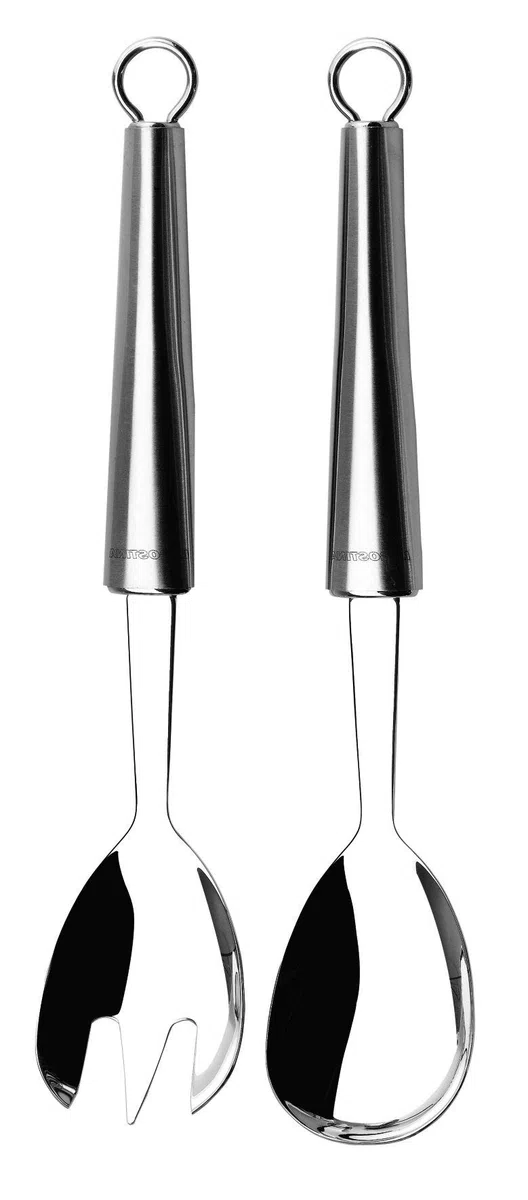Lagostina I Cucinieri Set Posate Insalata, Acciaio Inox 18/10, 26 cm